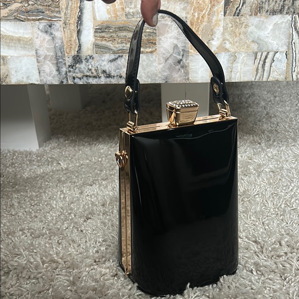 NEVER USED Black Patent Leather Handbag